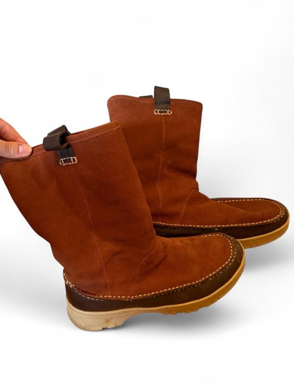 Sperry Men's Chestnut Suede Pull-On Moccasin Boots